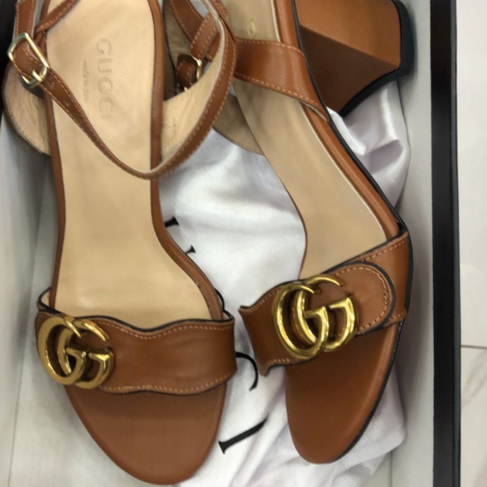 Brown gucci heels